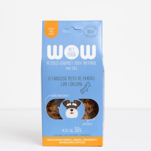 Petisco Natural para Cães sabor Peito de Frango com Cúrcuma - WOW Pet