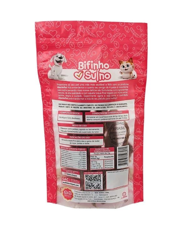 Petisco Natural para Cães e Gatos - Bifinho Suíno (Filé Mignon Suíno) - Image 2