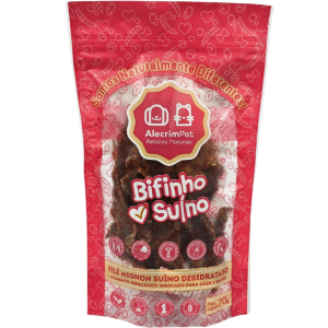 Petisco Natural para Cães e Gatos - Bifinho Suíno (Filé Mignon Suíno)