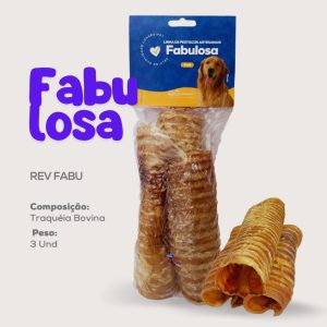 Traqueia Bovina / Mordedor Natural para Cães - Fabulosa