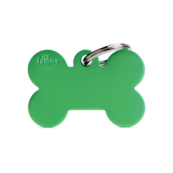 Medalha de Identificação Osso Basic cor Verde - Gravação Frente e Verso (cópia)